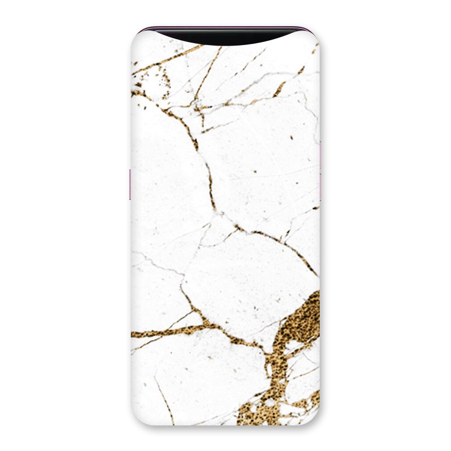 White and Gold Design Back Case for Oppo Find X