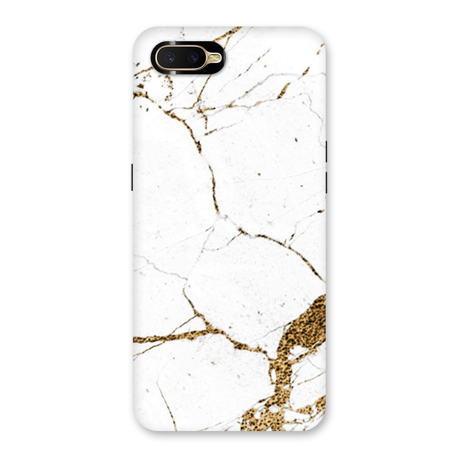 White and Gold Design Back Case for Oppo K1