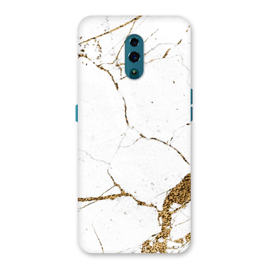 White and Gold Design Back Case for Oppo Reno