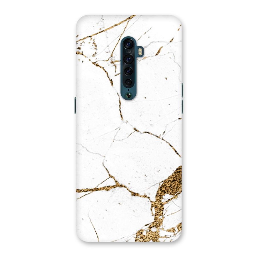 White and Gold Design Back Case for Oppo Reno2