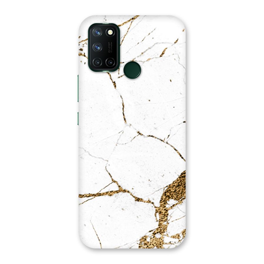 White and Gold Design Back Case for Realme 7i