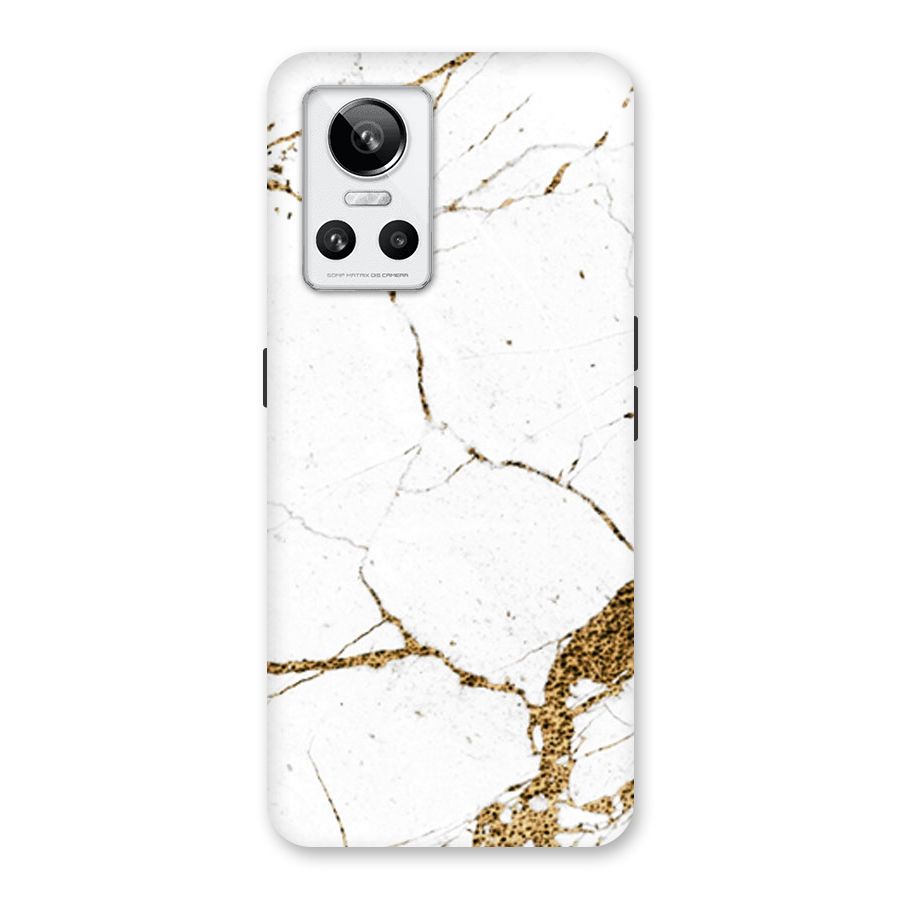 White and Gold Design Back Case for Realme GT Neo 3