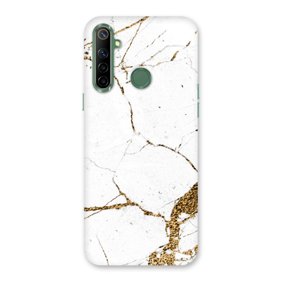 White and Gold Design Back Case for Realme Narzo 10