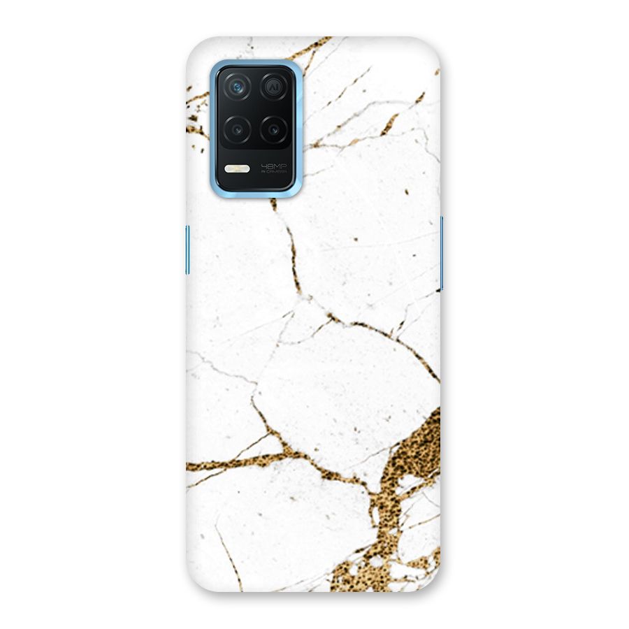 White and Gold Design Back Case for Realme Narzo 30 5G