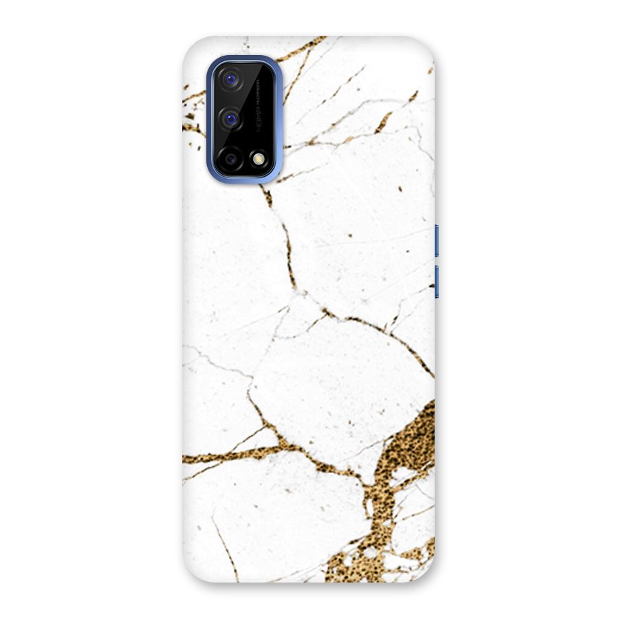 White and Gold Design Back Case for Realme Narzo 30 Pro