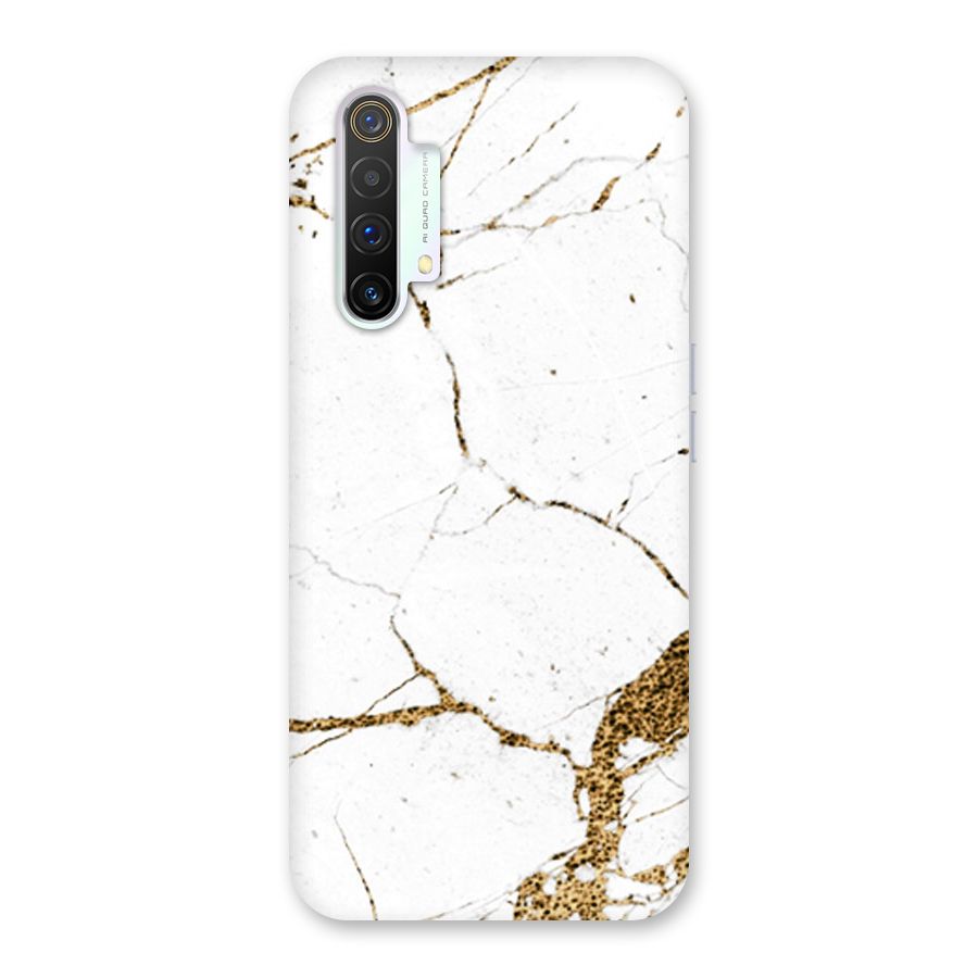 White and Gold Design Back Case for Realme X3 SuperZoom