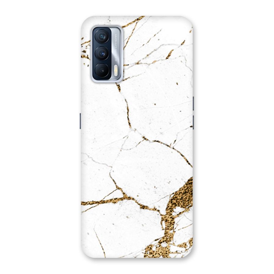 White and Gold Design Back Case for Realme X7