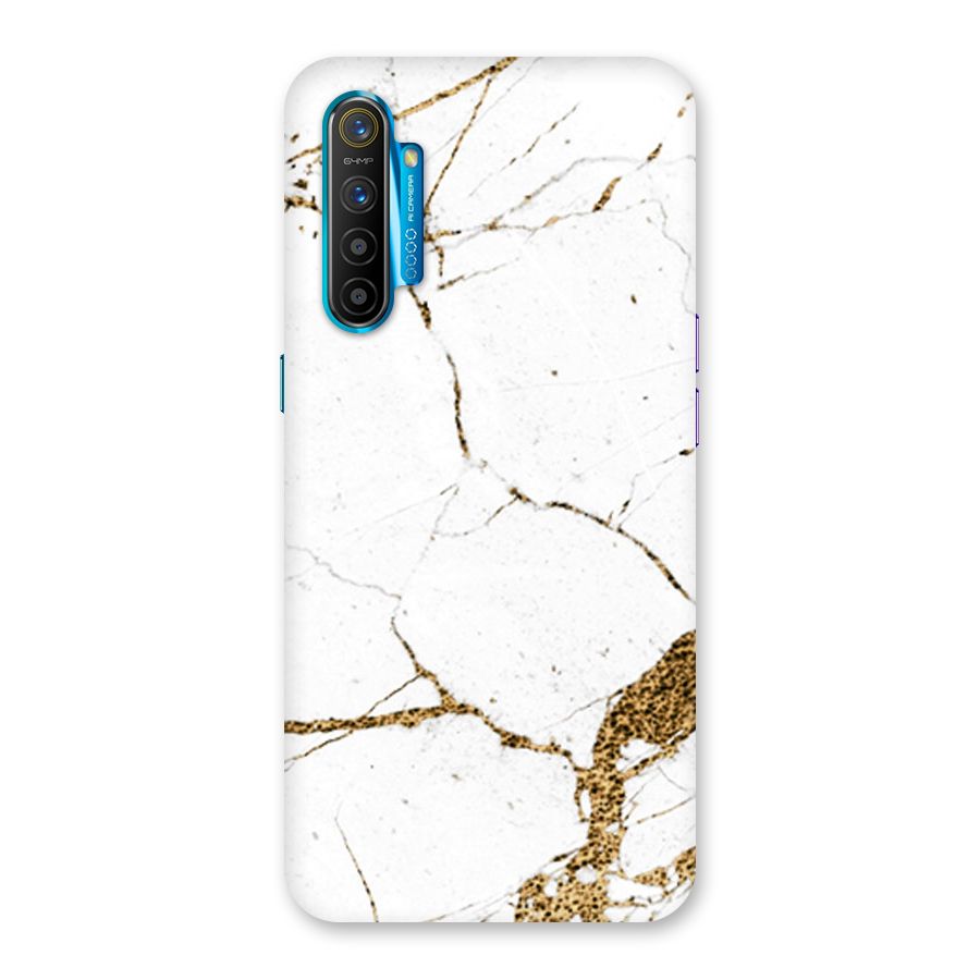 White and Gold Design Back Case for Realme XT
