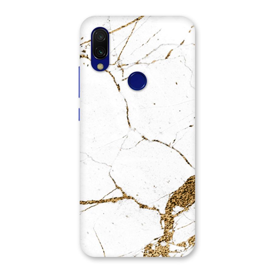 White and Gold Design Back Case for Redmi 7