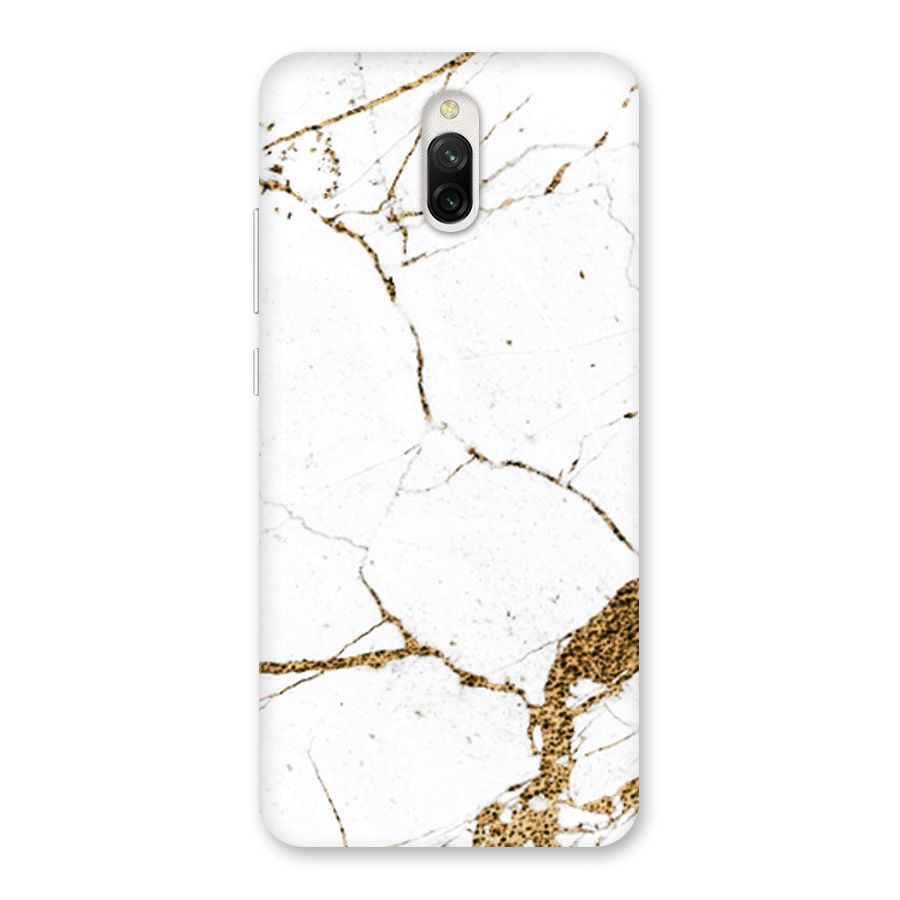White and Gold Design Back Case for Redmi 8A Dual