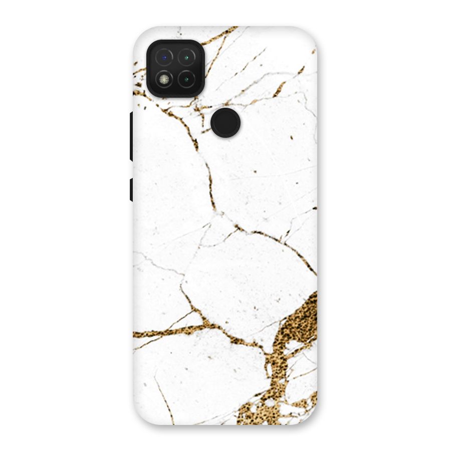 White and Gold Design Back Case for Redmi 9C