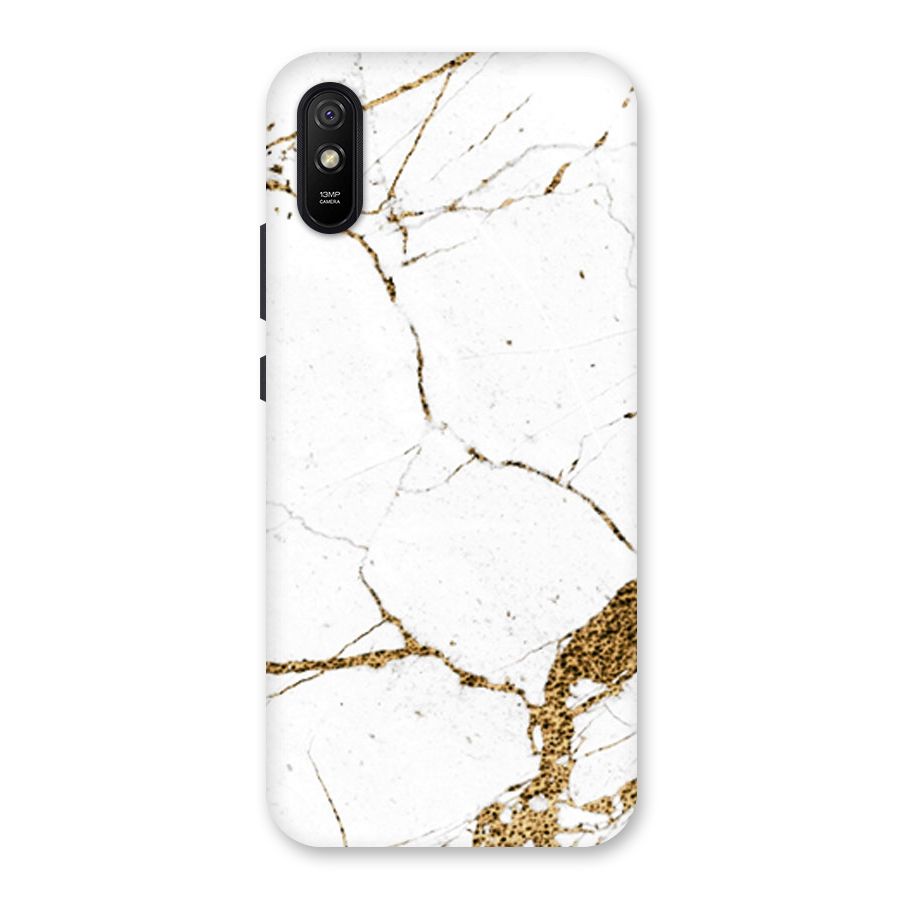 White and Gold Design Back Case for Redmi 9i
