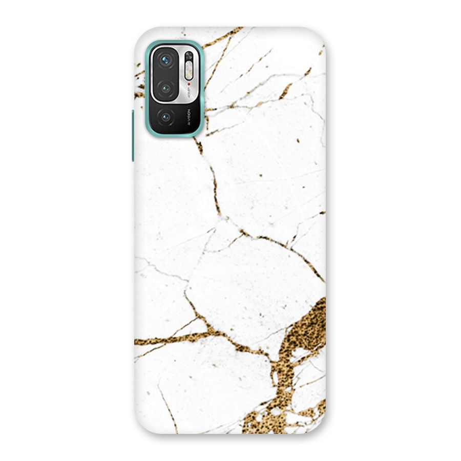 White and Gold Design Back Case for Redmi Note 10T 5G