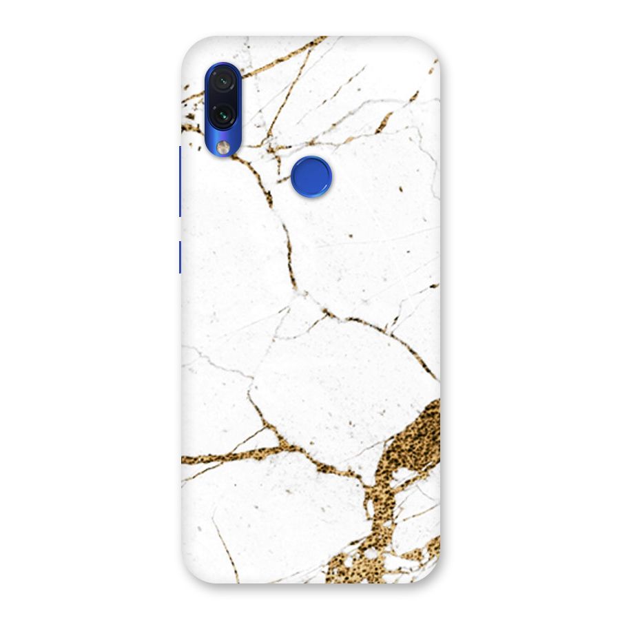 White and Gold Design Back Case for Redmi Note 7