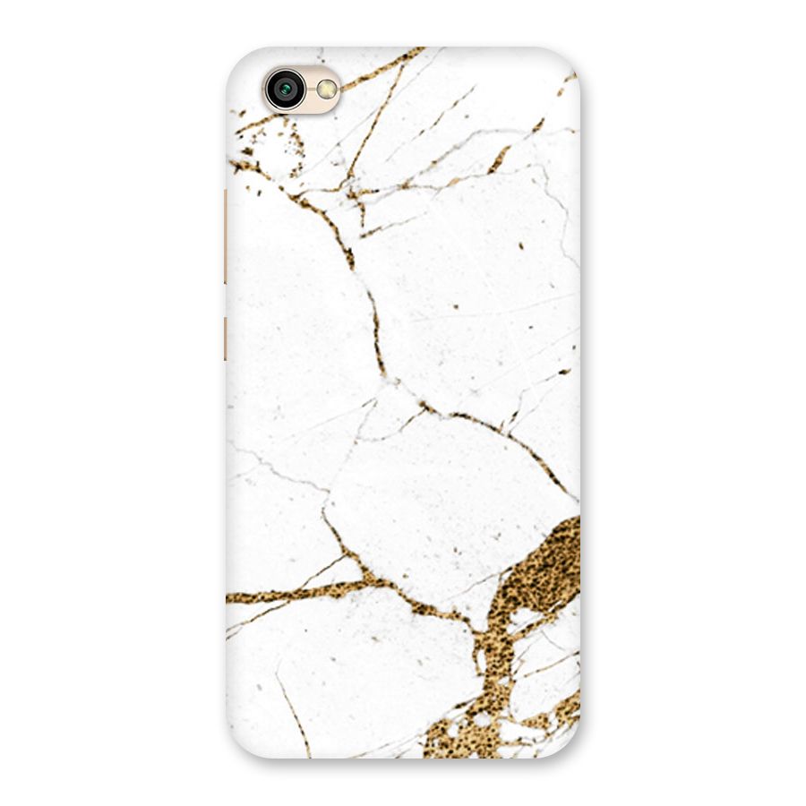 White and Gold Design Back Case for Redmi Y1 Lite