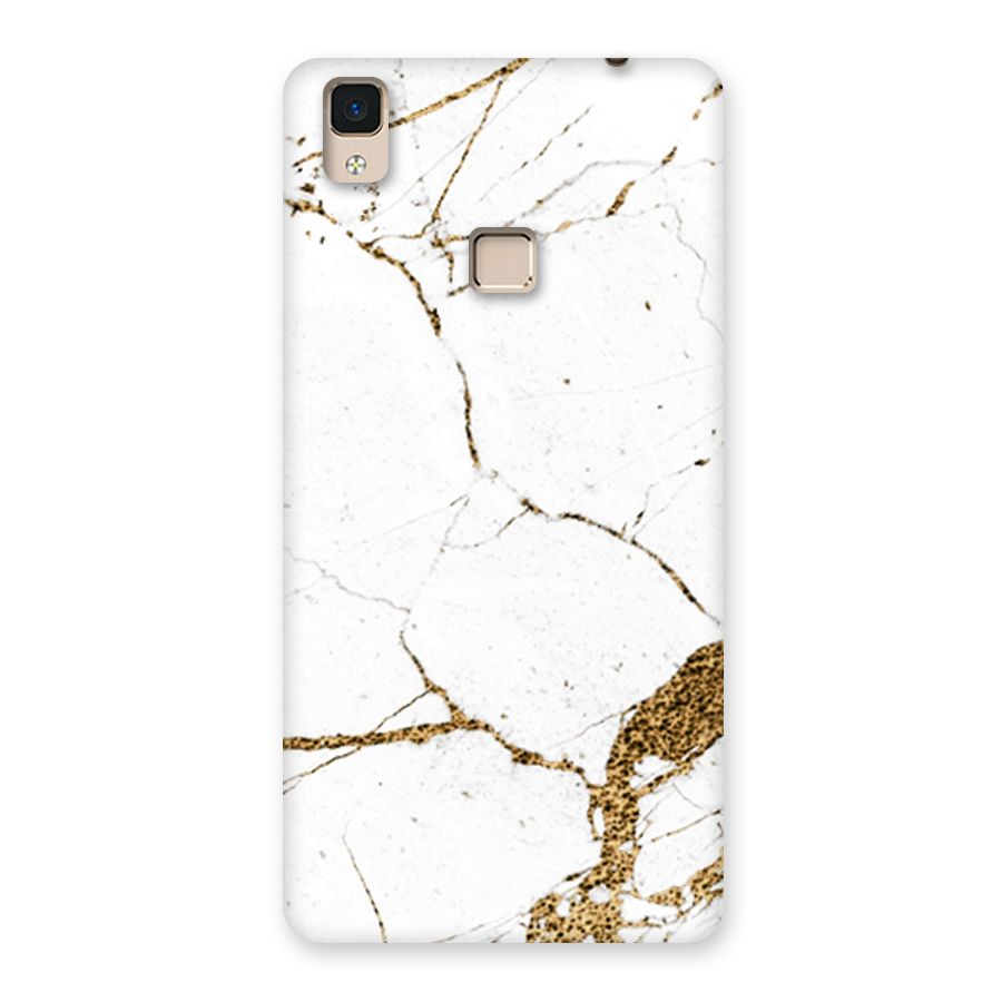 White and Gold Design Back Case for V3 Max