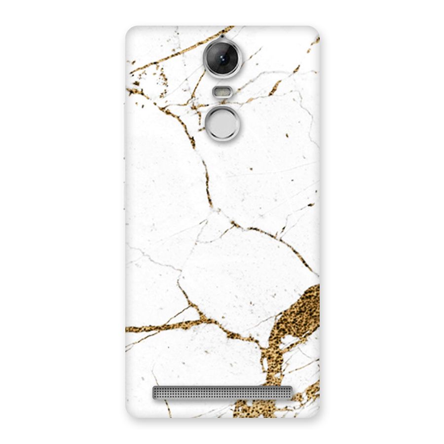 White and Gold Design Back Case for Vibe K5 Note