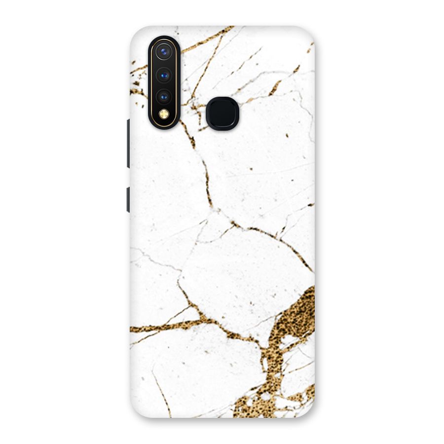 White and Gold Design Back Case for Vivo U20