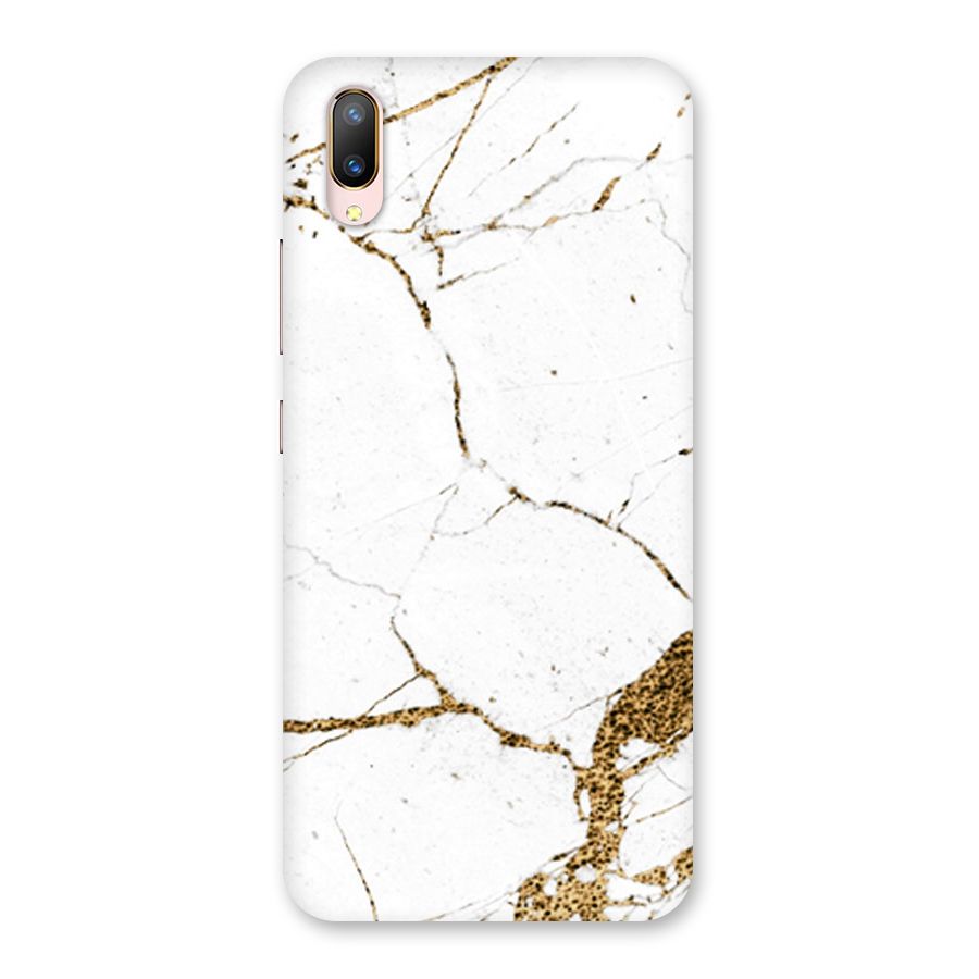 White and Gold Design Back Case for Vivo V11 Pro
