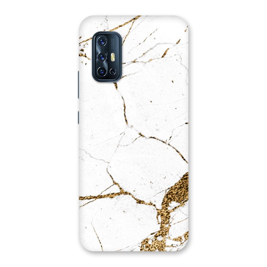 White and Gold Design Back Case for Vivo V17