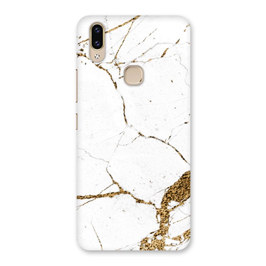 White and Gold Design Back Case for Vivo V9 Youth