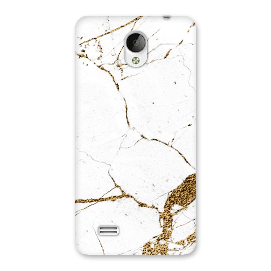 White and Gold Design Back Case for Vivo Y21