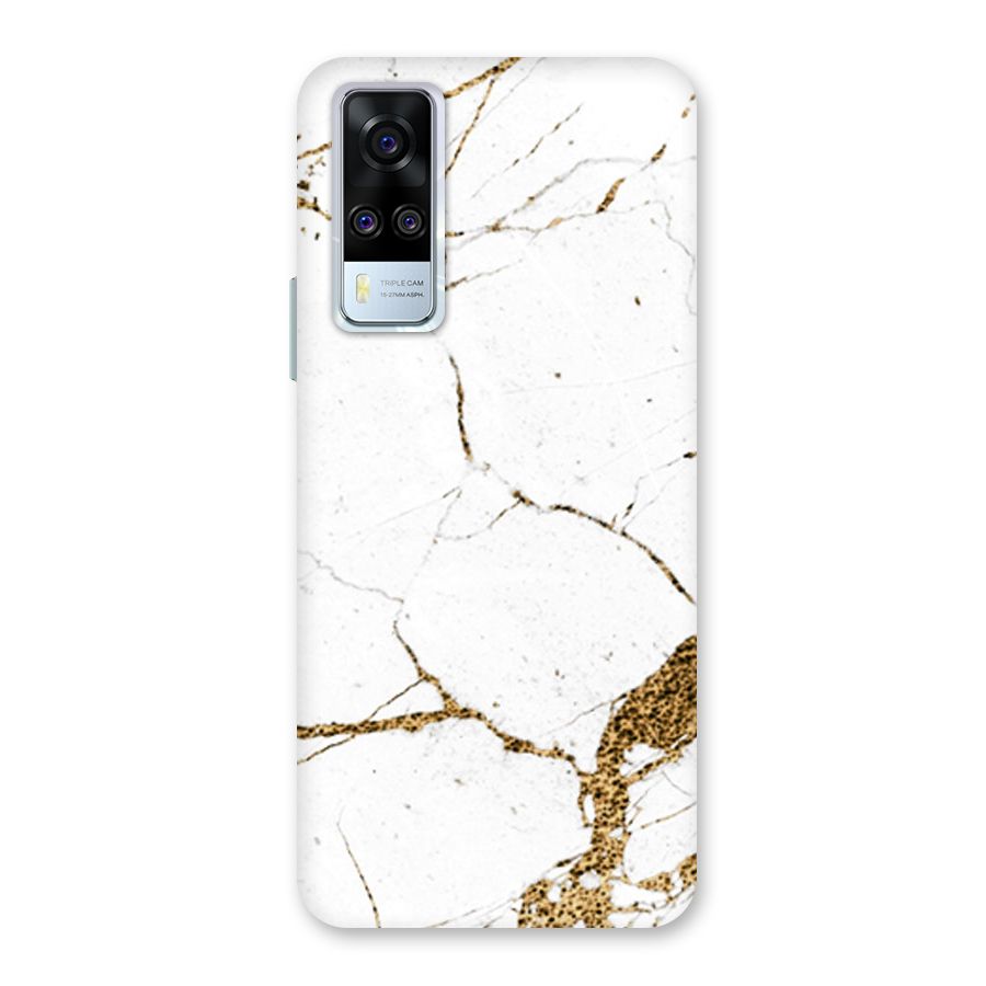 White and Gold Design Back Case for Vivo Y31