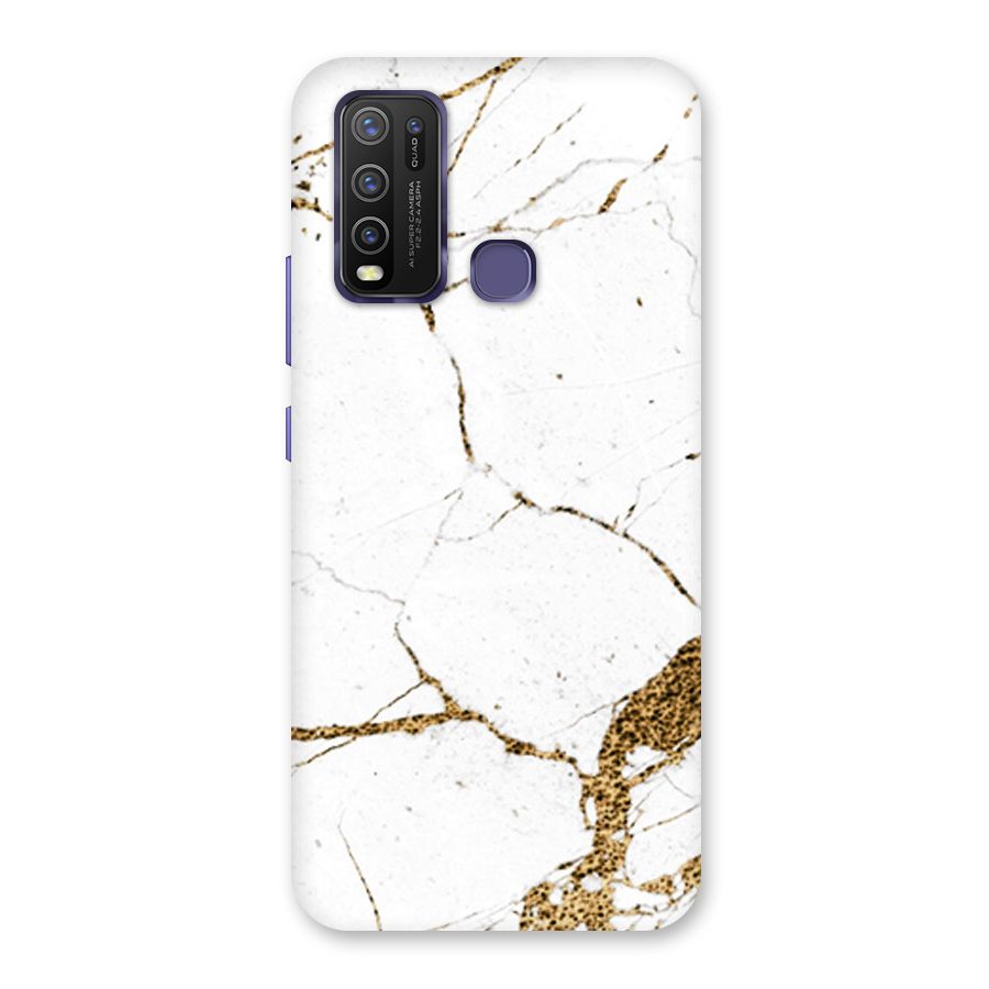 White and Gold Design Back Case for Vivo Y50