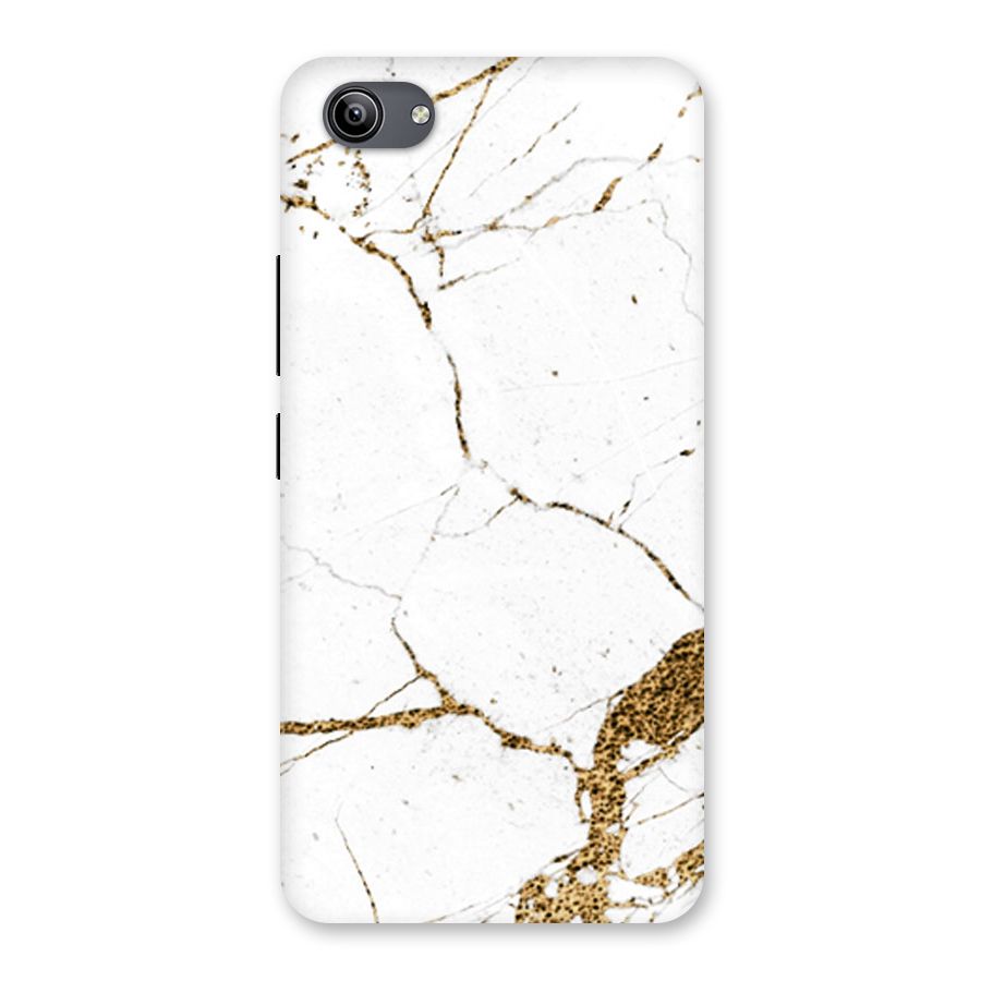 White and Gold Design Back Case for Vivo Y81i
