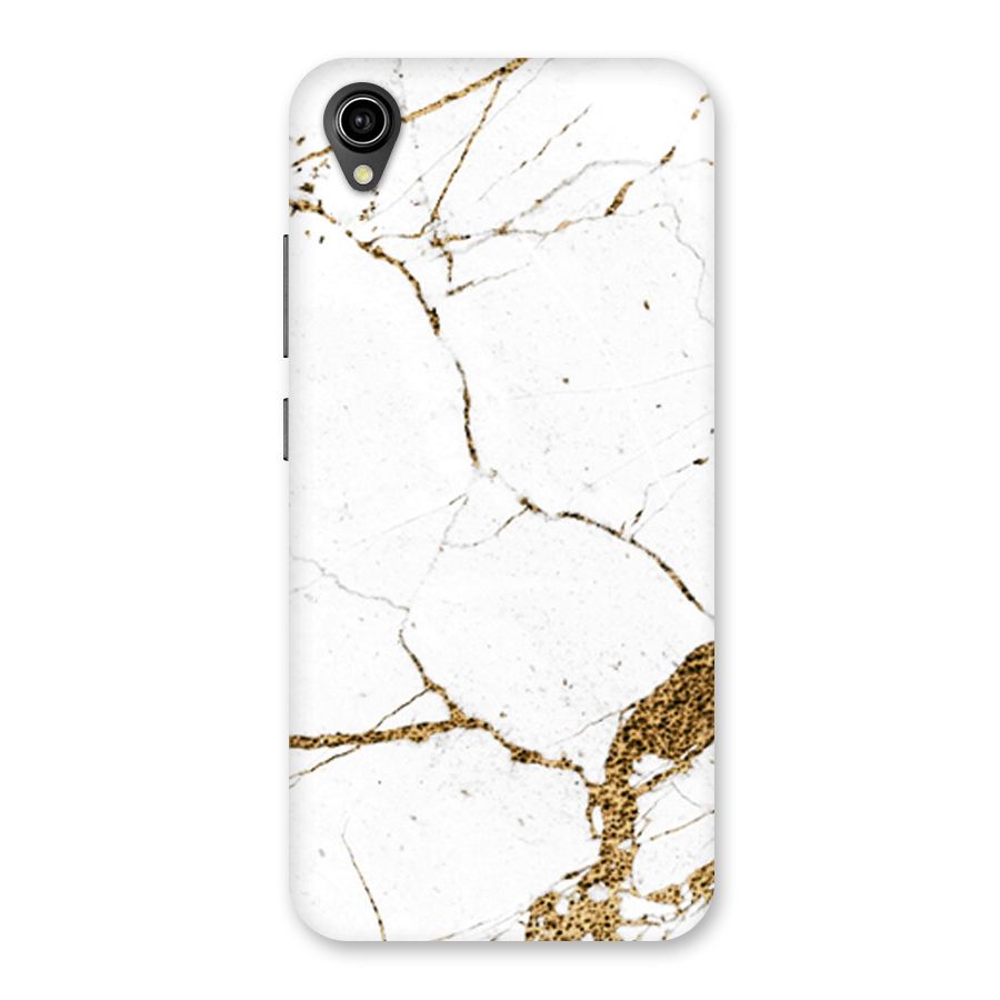 White and Gold Design Back Case for Vivo Y90