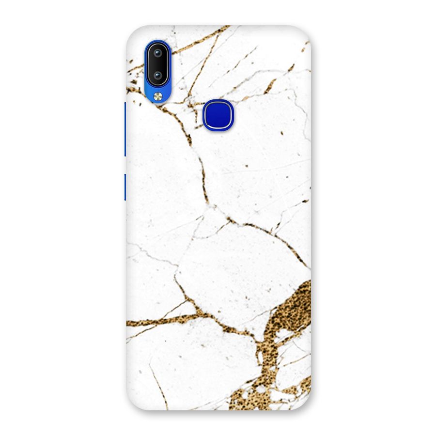 White and Gold Design Back Case for Vivo Y91