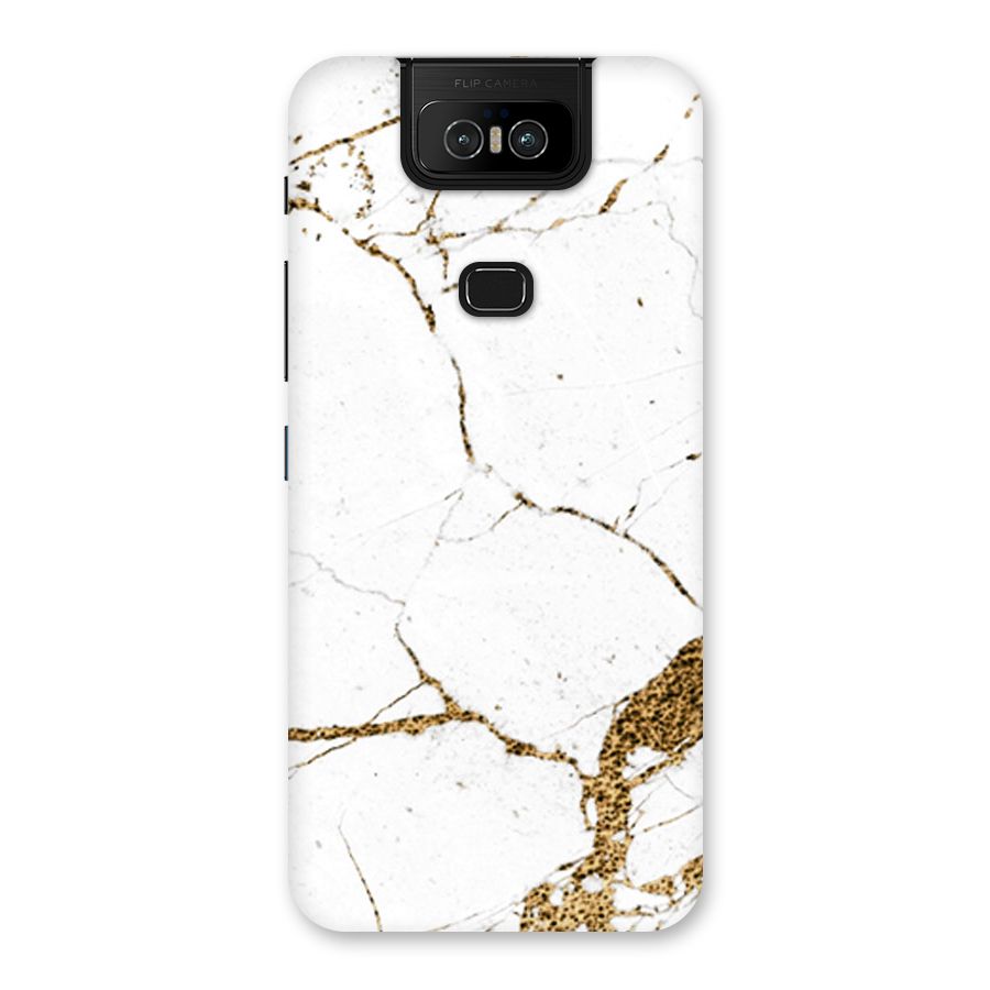 White and Gold Design Back Case for Zenfone 6z