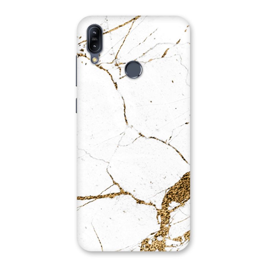 White and Gold Design Back Case for Zenfone Max M2