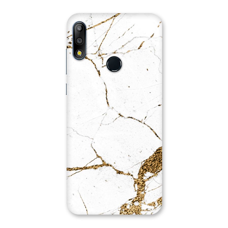 White and Gold Design Back Case for Zenfone Max Pro M2