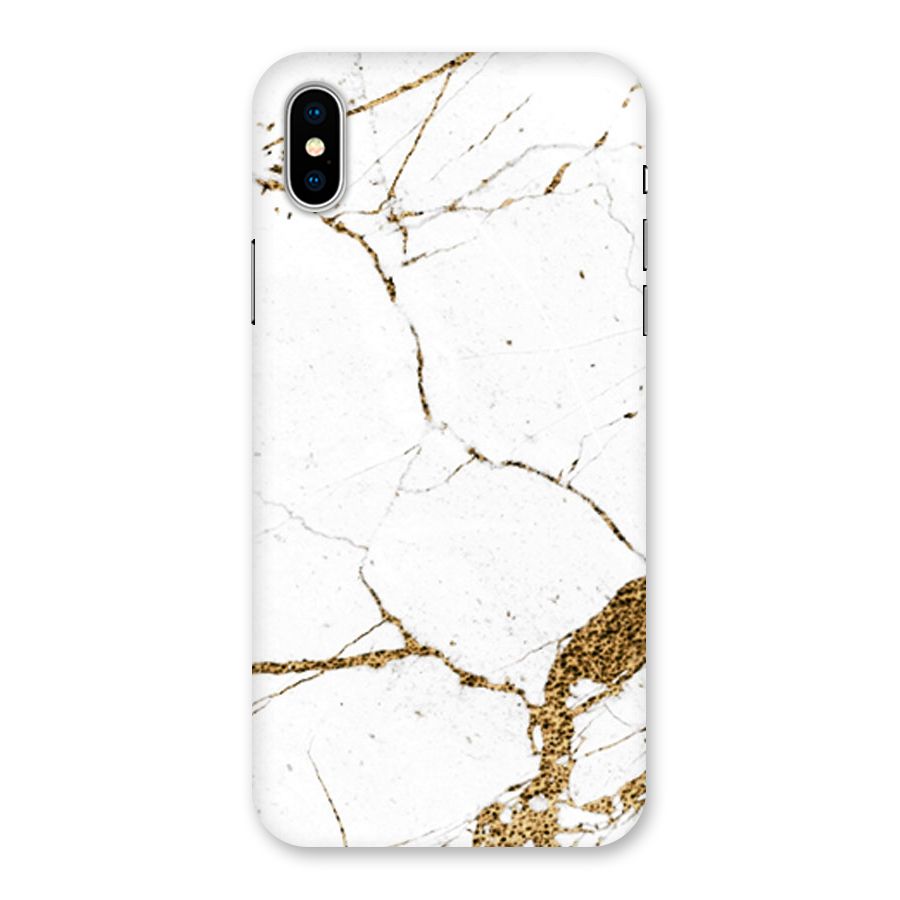 White and Gold Design Back Case for iPhone XS