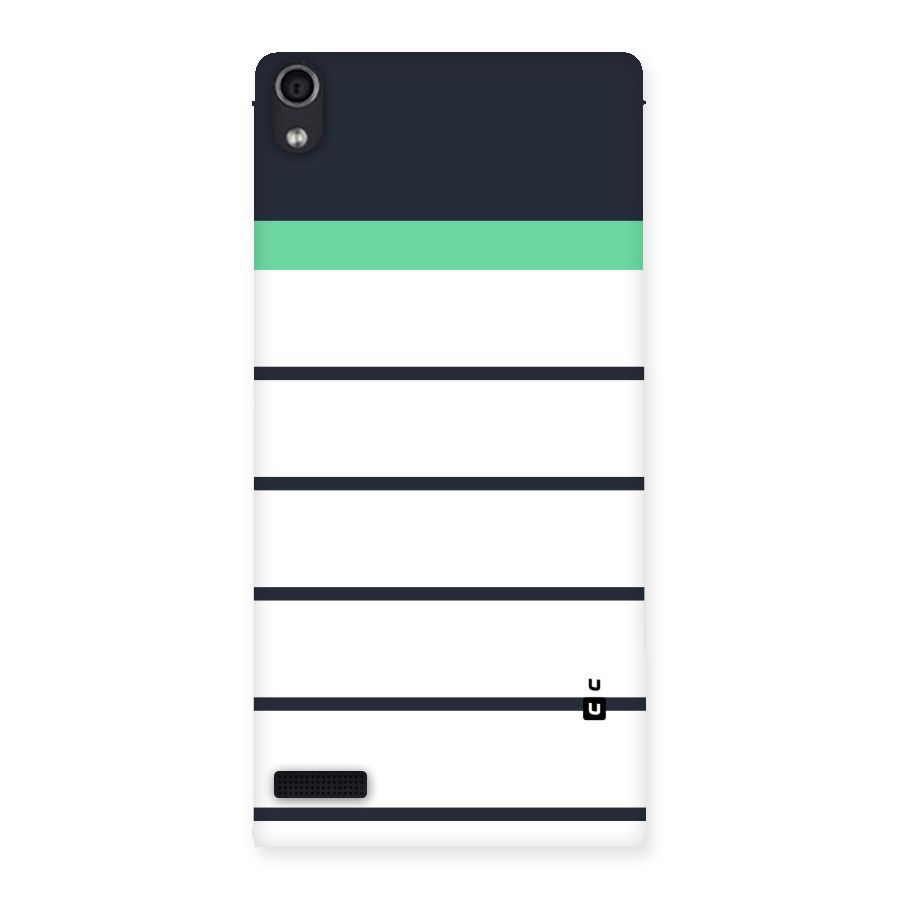 White and Simple Stripes Back Case for Ascend P6