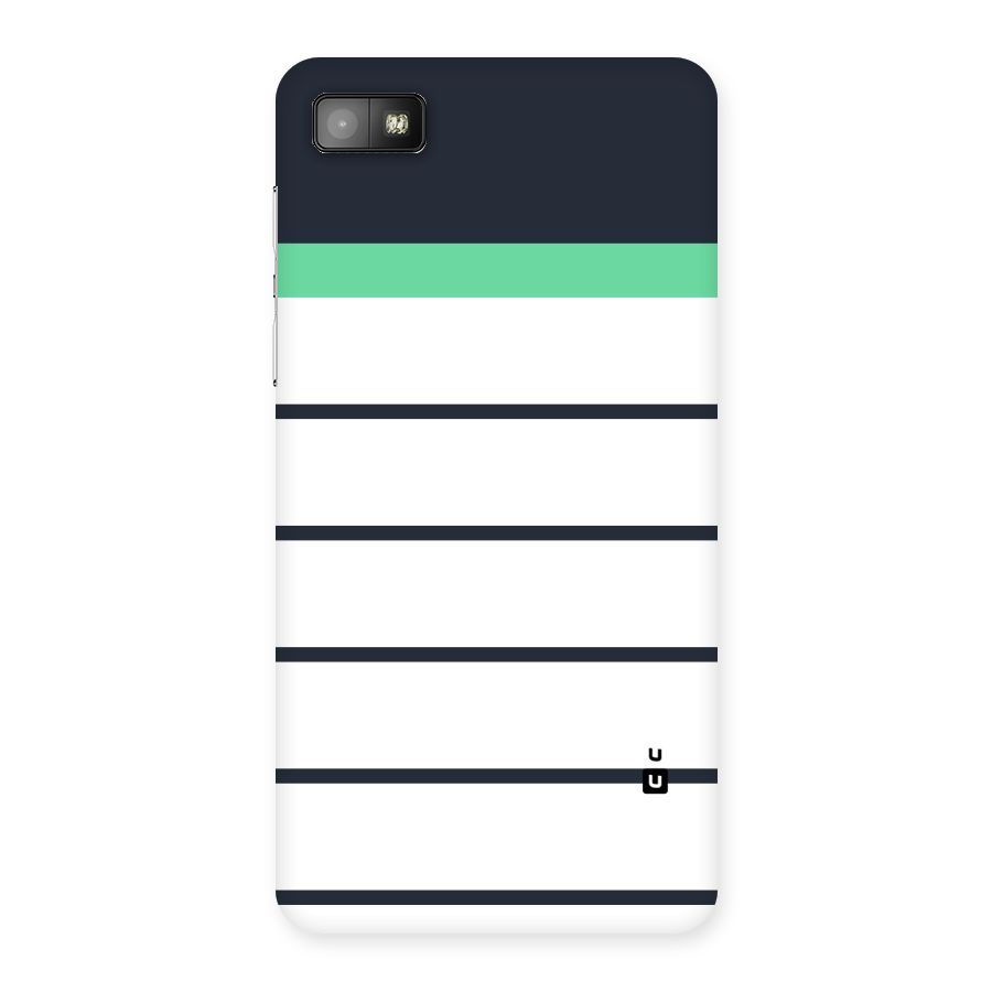 White and Simple Stripes Back Case for Blackberry Z10