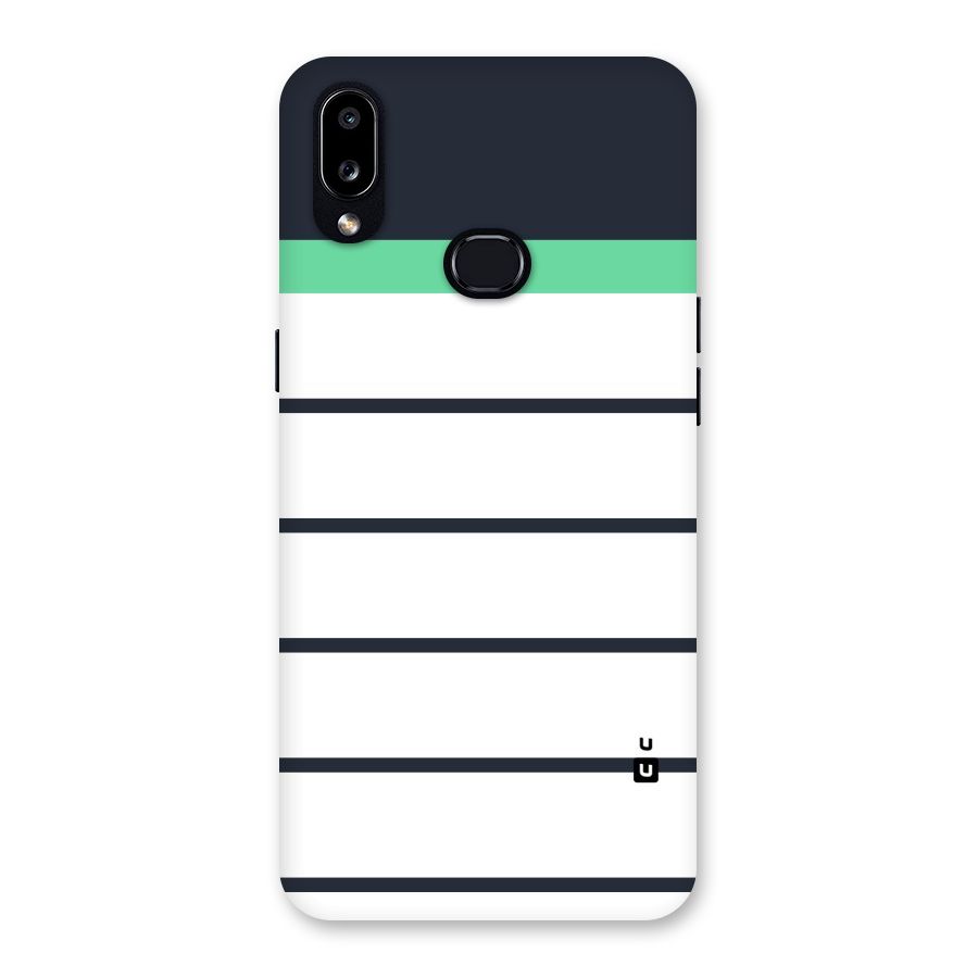White and Simple Stripes Back Case for Galaxy A10s