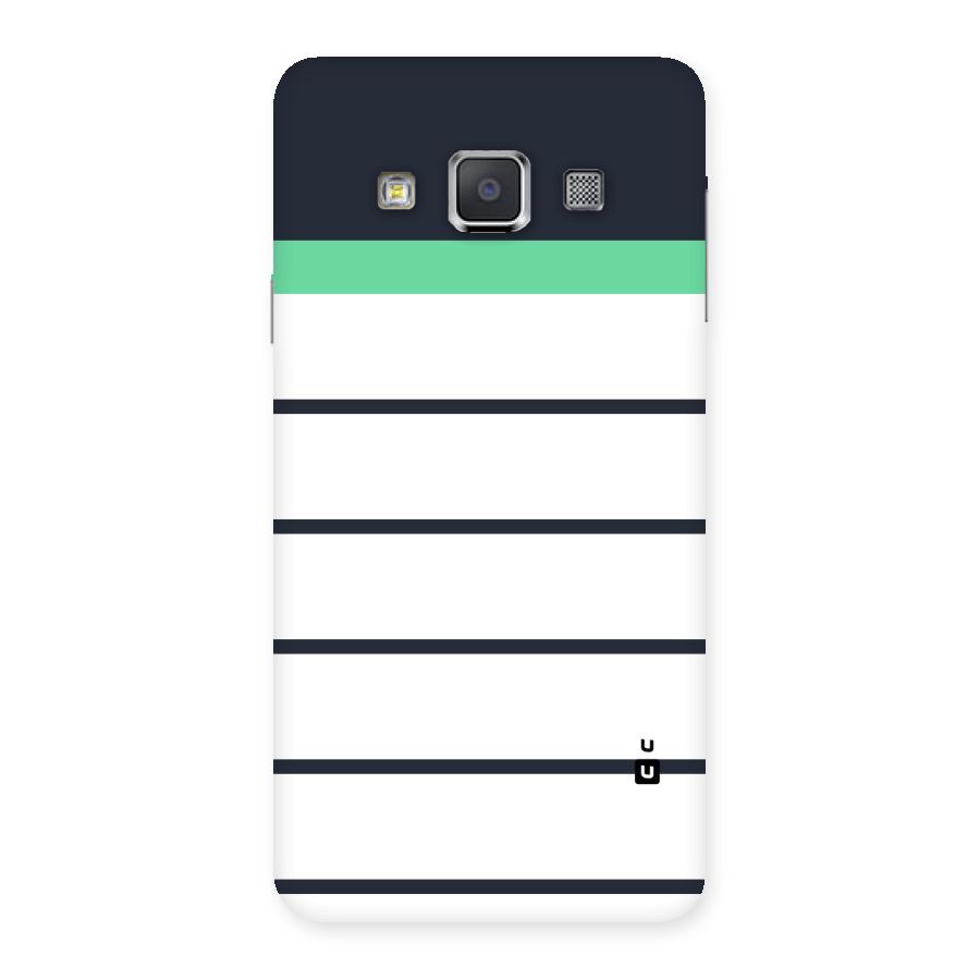 White and Simple Stripes Back Case for Galaxy A3