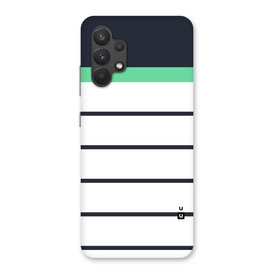 White and Simple Stripes Back Case for Galaxy A32