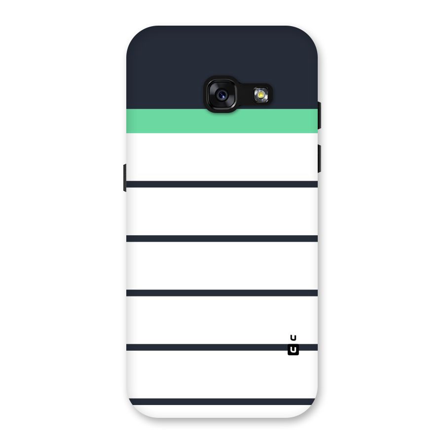 White and Simple Stripes Back Case for Galaxy A3 (2017)