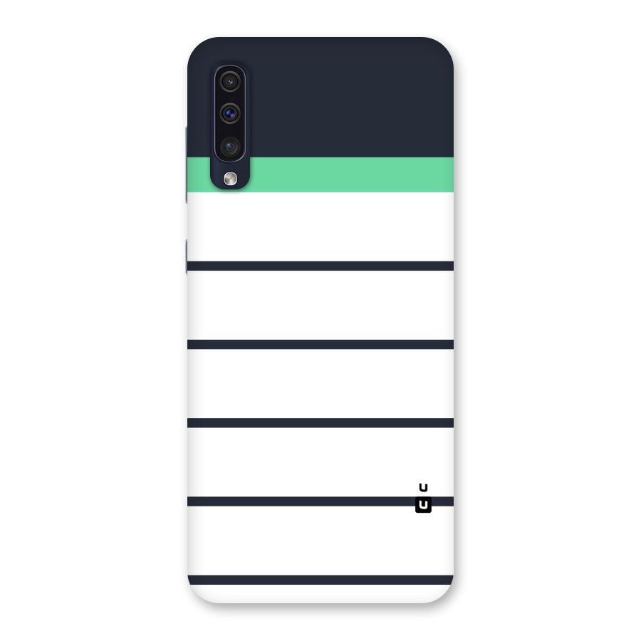 White and Simple Stripes Back Case for Galaxy A50
