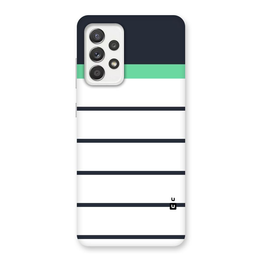 White and Simple Stripes Back Case for Galaxy A52