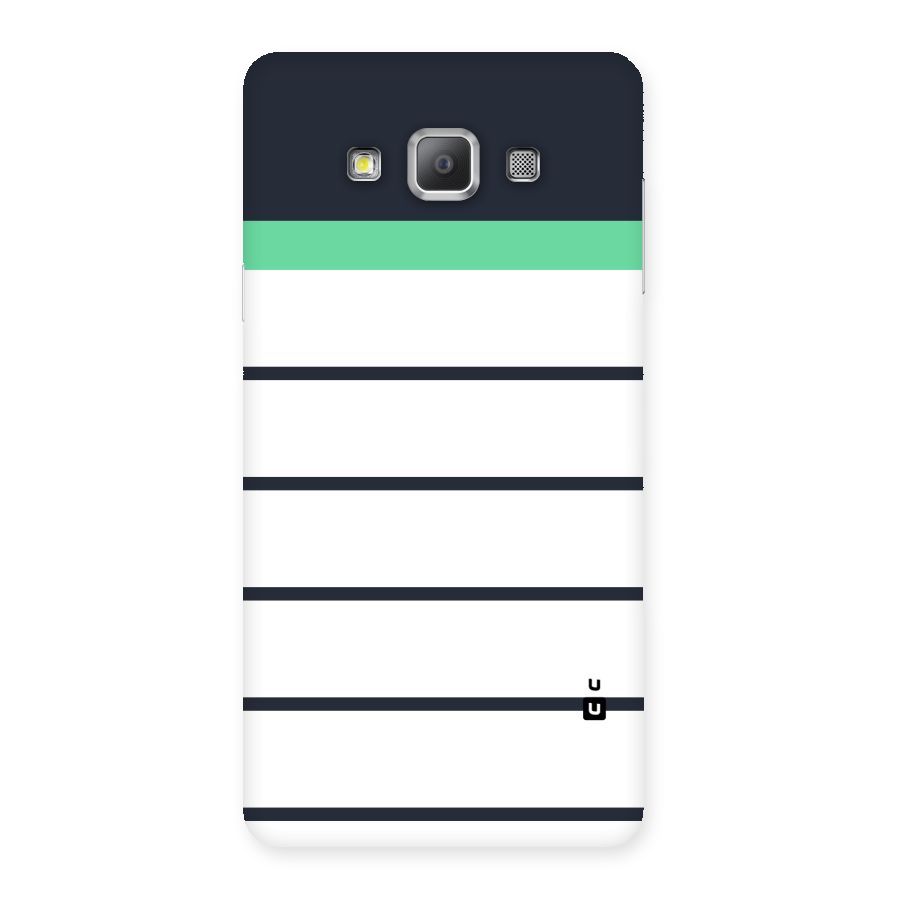 White and Simple Stripes Back Case for Galaxy A7
