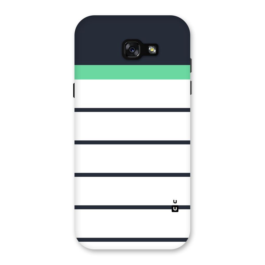 White and Simple Stripes Back Case for Galaxy A7 (2017)