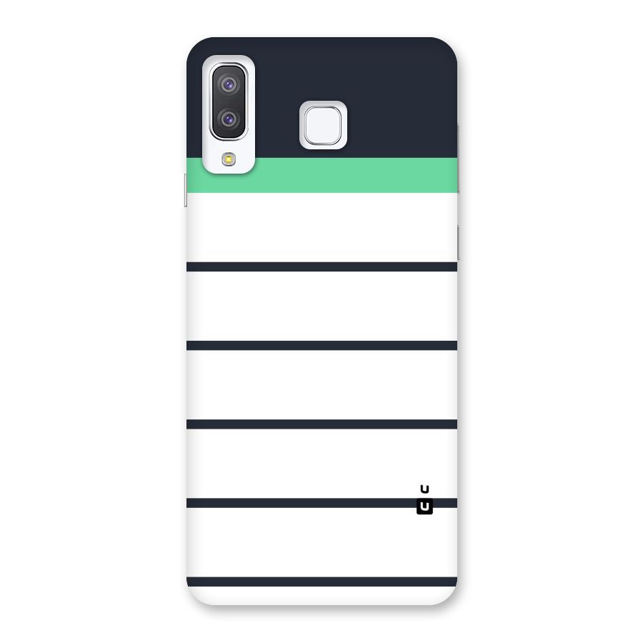 White and Simple Stripes Back Case for Galaxy A8 Star