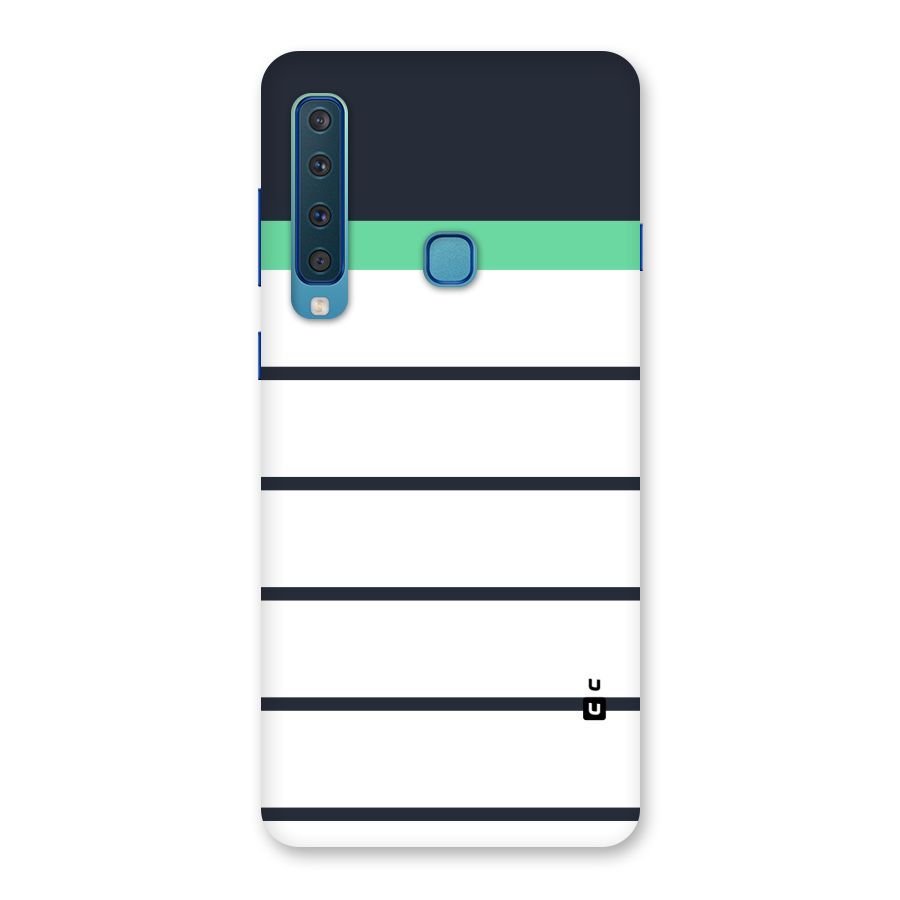 White and Simple Stripes Back Case for Galaxy A9 (2018)