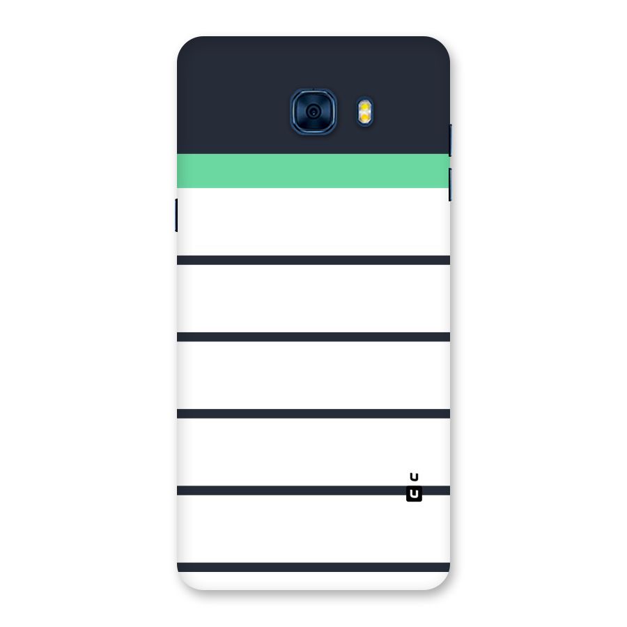 White and Simple Stripes Back Case for Galaxy C7 Pro