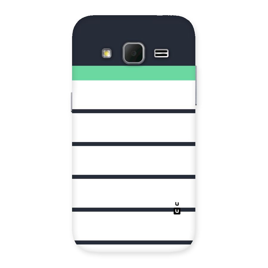 White and Simple Stripes Back Case for Galaxy Core Prime