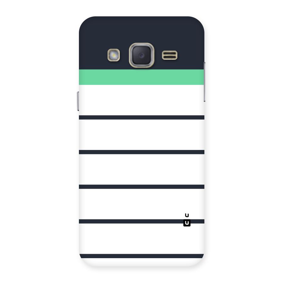 White and Simple Stripes Back Case for Galaxy J2